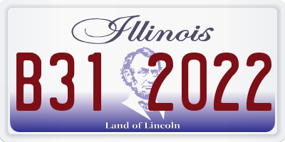 IL license plate B312022