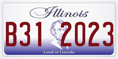 IL license plate B312023