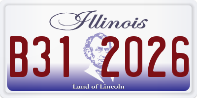 IL license plate B312026