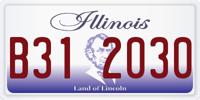IL license plate B312030
