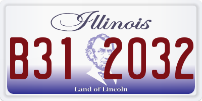 IL license plate B312032