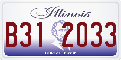 IL license plate B312033
