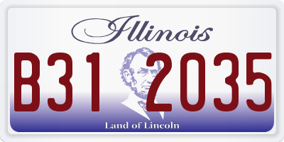IL license plate B312035
