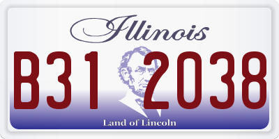 IL license plate B312038