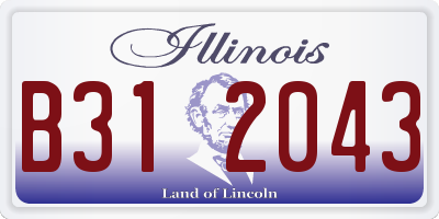 IL license plate B312043