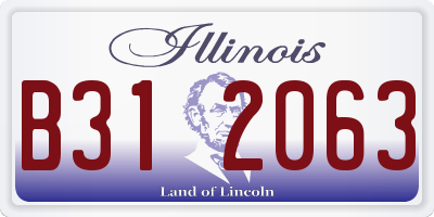 IL license plate B312063