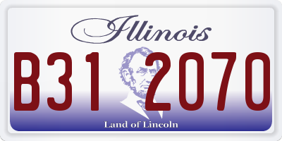 IL license plate B312070