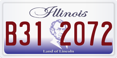 IL license plate B312072