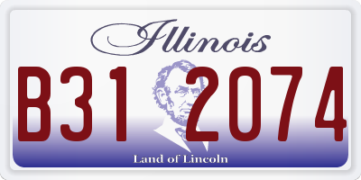 IL license plate B312074