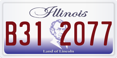 IL license plate B312077
