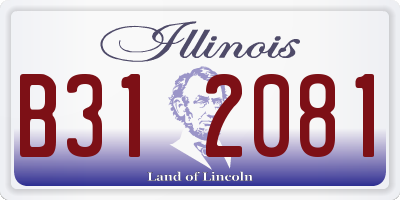 IL license plate B312081