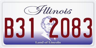 IL license plate B312083
