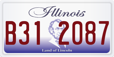 IL license plate B312087