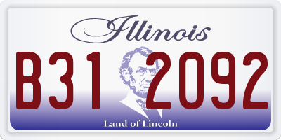 IL license plate B312092
