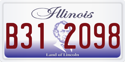 IL license plate B312098