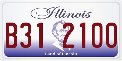 IL license plate B312100