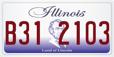 IL license plate B312103