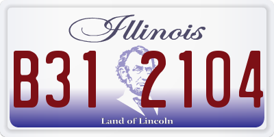 IL license plate B312104