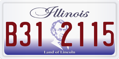 IL license plate B312115