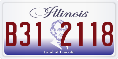 IL license plate B312118