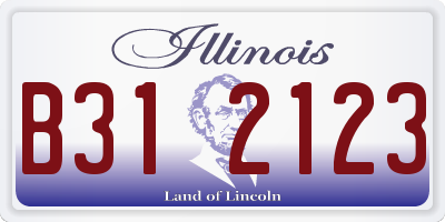 IL license plate B312123
