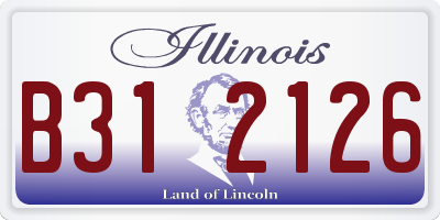 IL license plate B312126