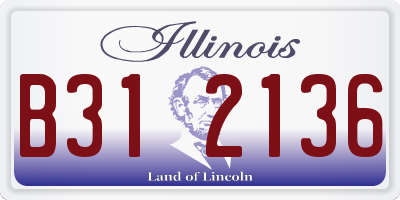 IL license plate B312136