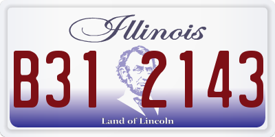 IL license plate B312143