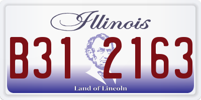IL license plate B312163