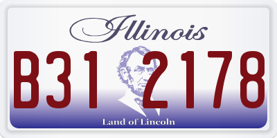 IL license plate B312178