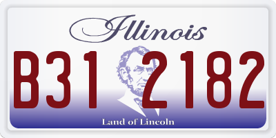 IL license plate B312182