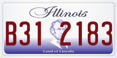 IL license plate B312183