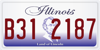 IL license plate B312187