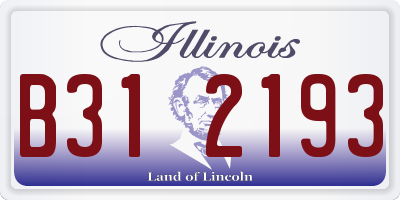 IL license plate B312193