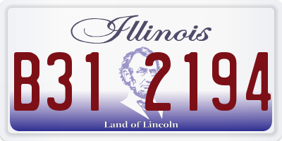 IL license plate B312194