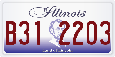 IL license plate B312203