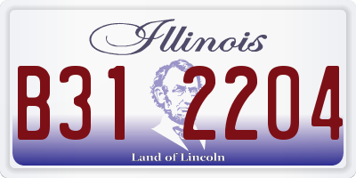 IL license plate B312204