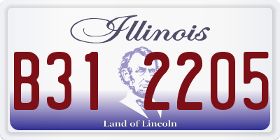 IL license plate B312205