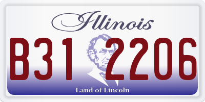 IL license plate B312206