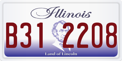 IL license plate B312208
