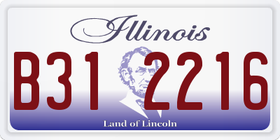 IL license plate B312216
