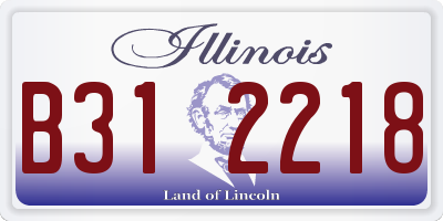 IL license plate B312218