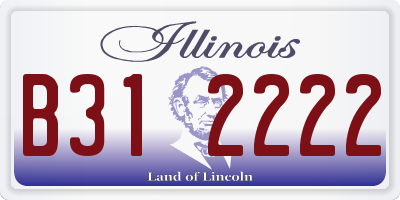 IL license plate B312222