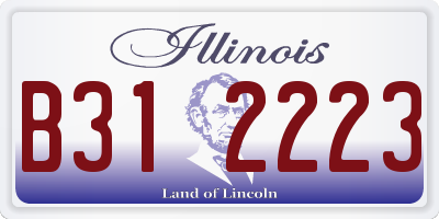 IL license plate B312223