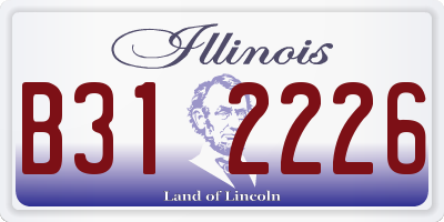 IL license plate B312226