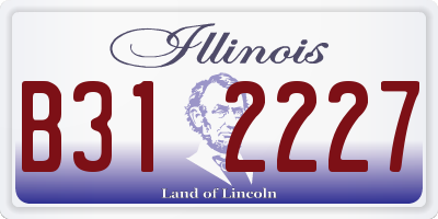 IL license plate B312227