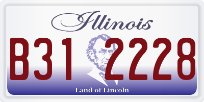 IL license plate B312228