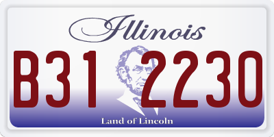 IL license plate B312230