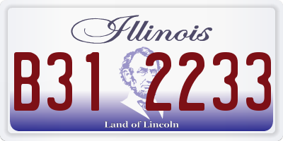 IL license plate B312233