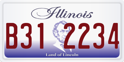 IL license plate B312234